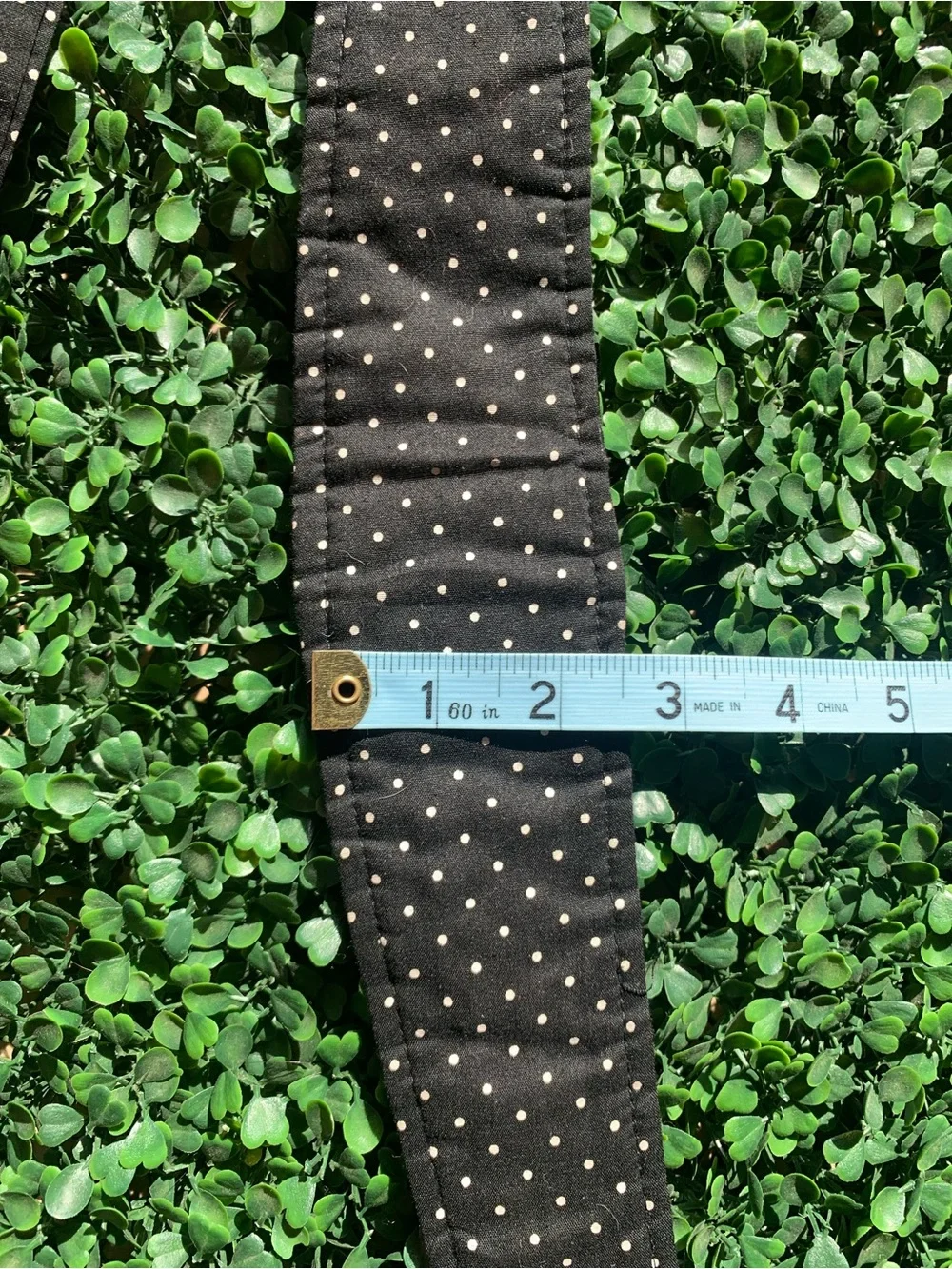 Vintage soft fabric black and white polka dot headscarf hair accessory